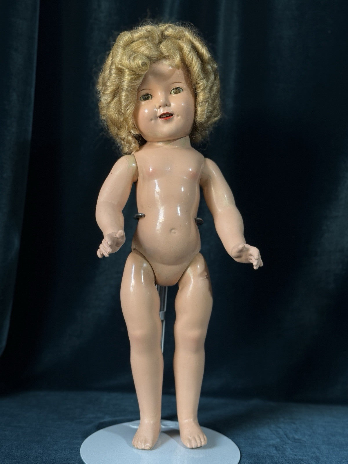 Vintage 1930’s Composition 18” Shirley Temple Doll by Ideal Company- Redressed