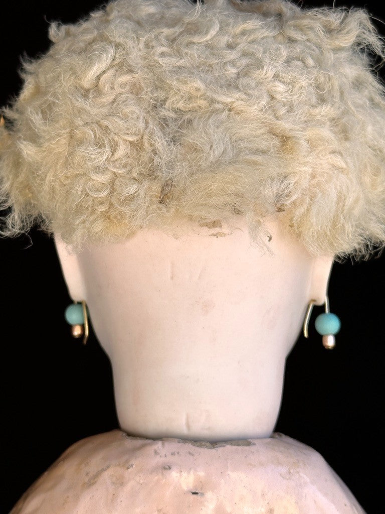 Antique German 20.5” Sonnenberg 117 Belton Type Closed Mouth Bisque Head Doll