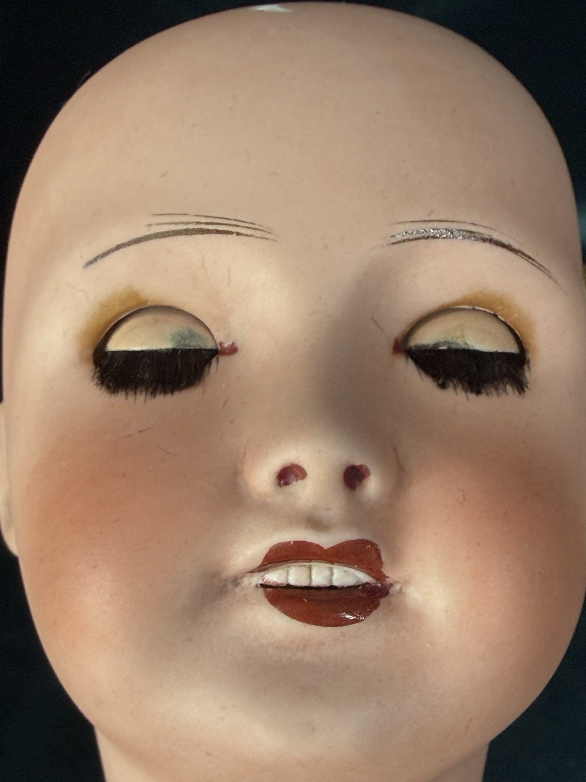 Antique French 20” Unis Mold 301 Bisque Head Composition Body Doll
