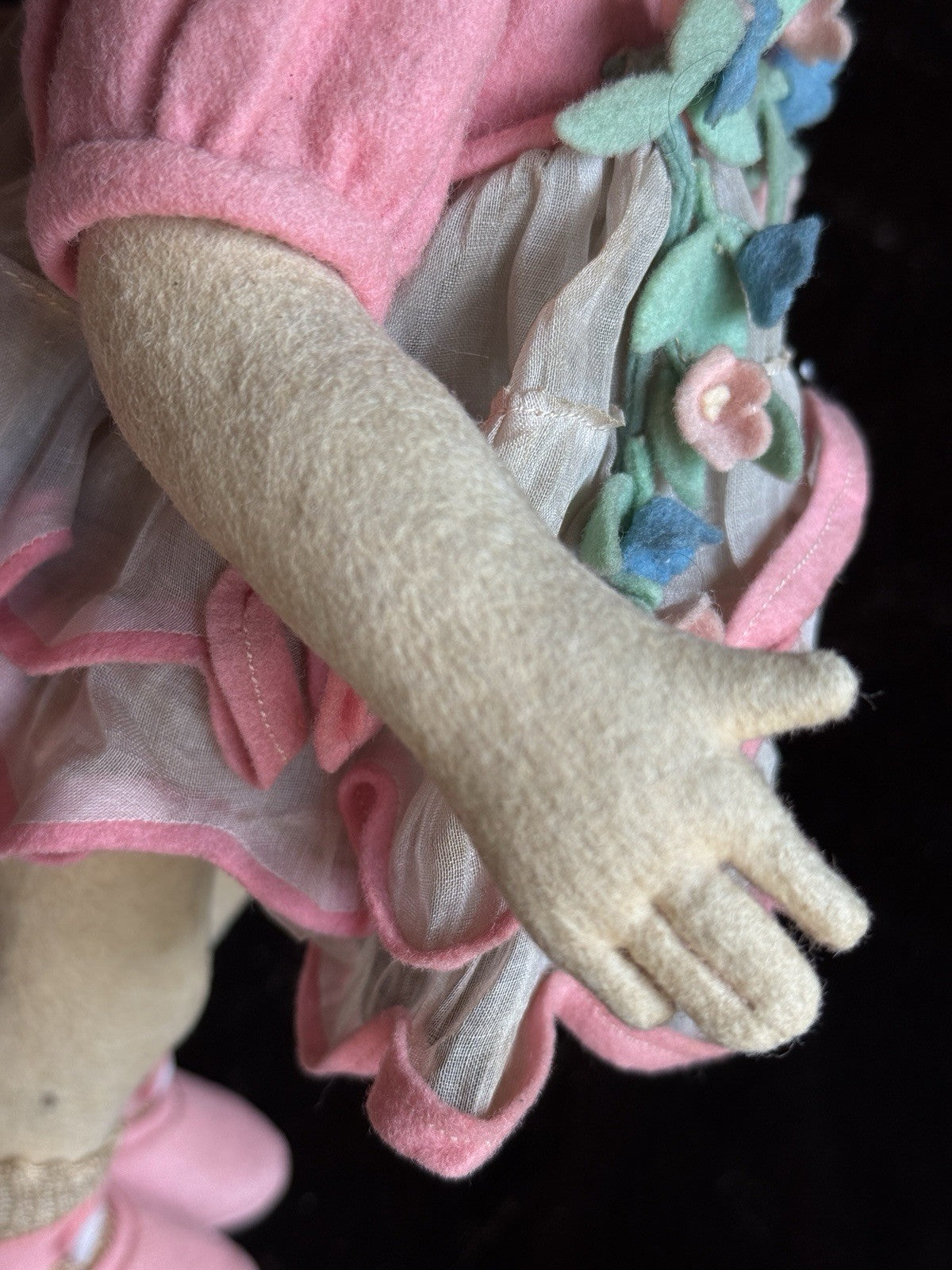 Vintage Italian 12” Lenci 111 Felt Cloth Character Girl Doll
