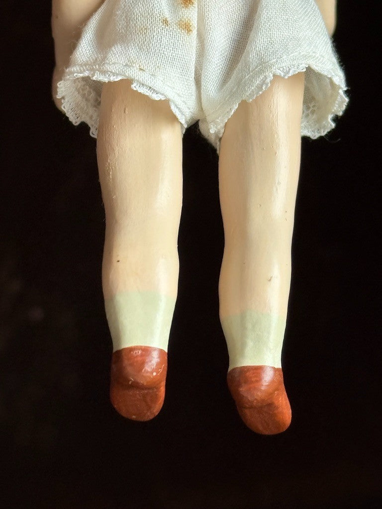 Miniature 4.5" Porcelain Composition Reproduction Antique French Dollhouse Doll