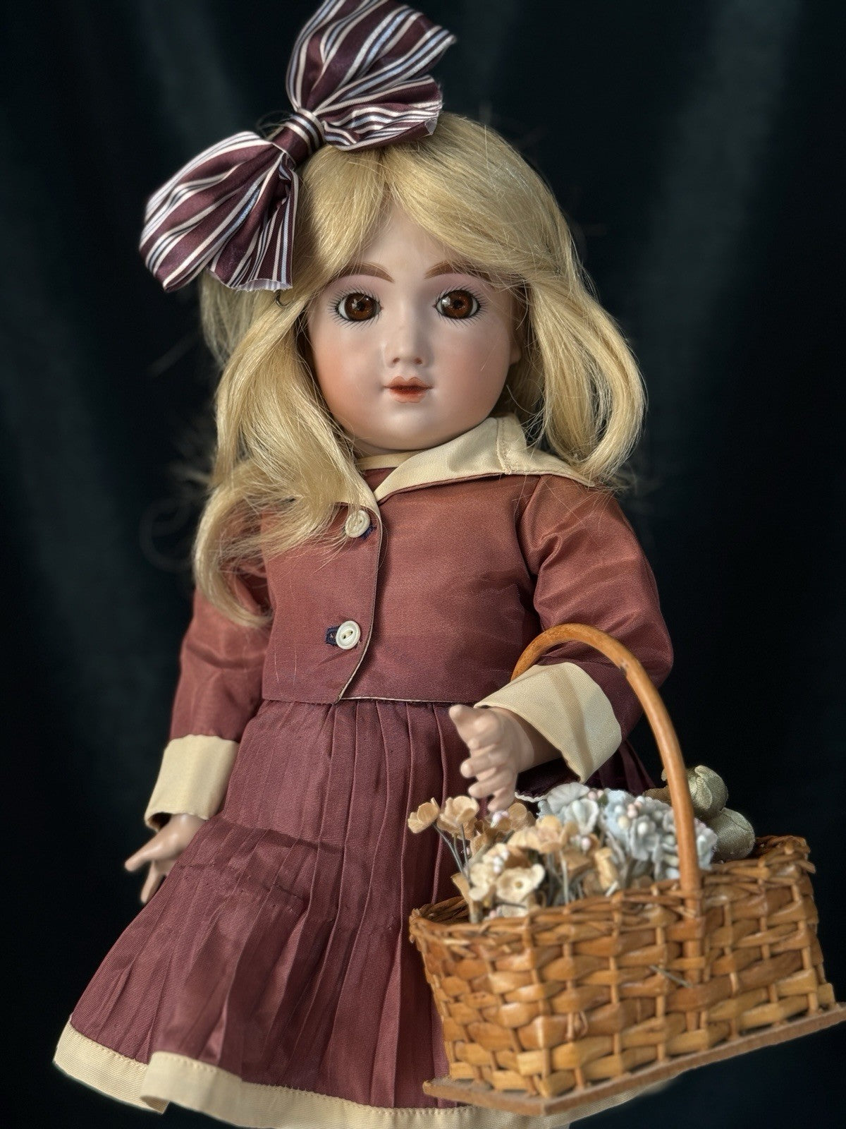 Vintage Reproduction of Antique French Andre Thuillier A.11.T. 16” Doll