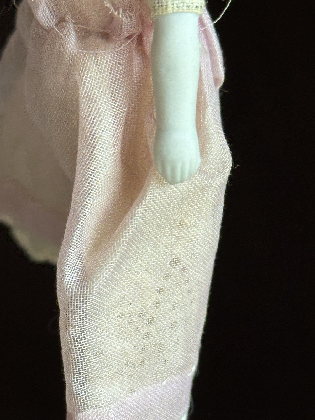 Lot of 2 Antique German 4"-4.25" Bisque Cloth Miniature Dollhouse China Dolls