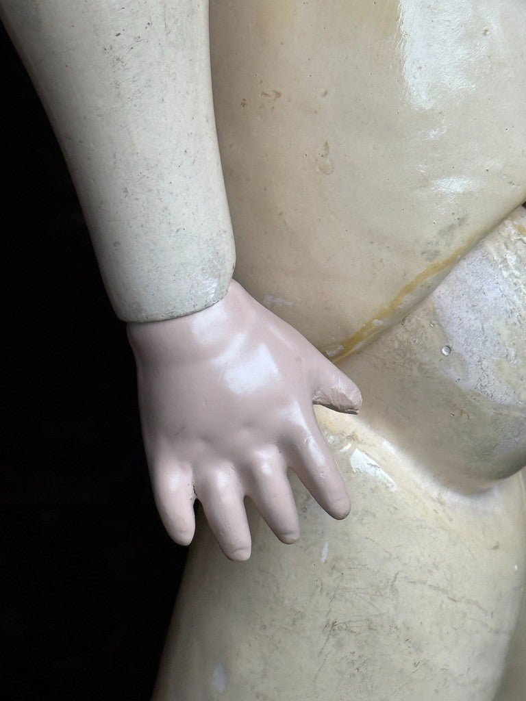 Antique German 26” Gebrüder Ohlhaver Revalo 10727 Bisque Head Lady Body Doll
