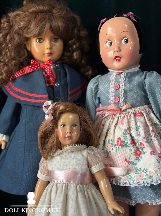 Lot Of 3 Replicas Of Vintage Dolls by Effanbee and Horsman