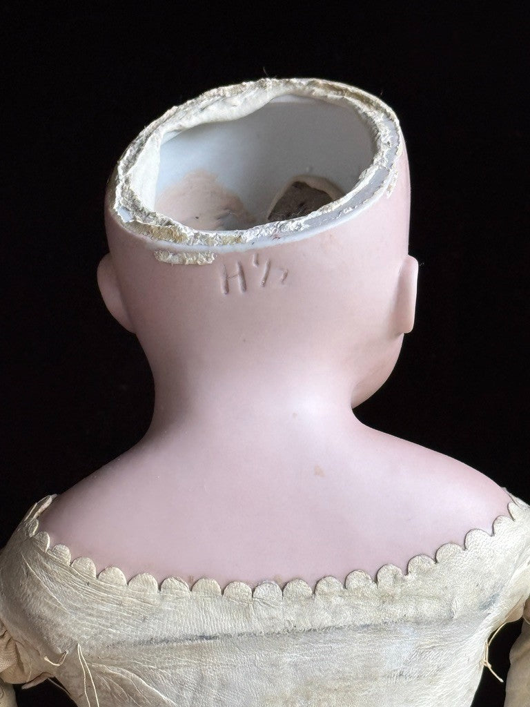 Antique German 20” Early Kestner Alphabet Series Turned Head Bisque Head Doll