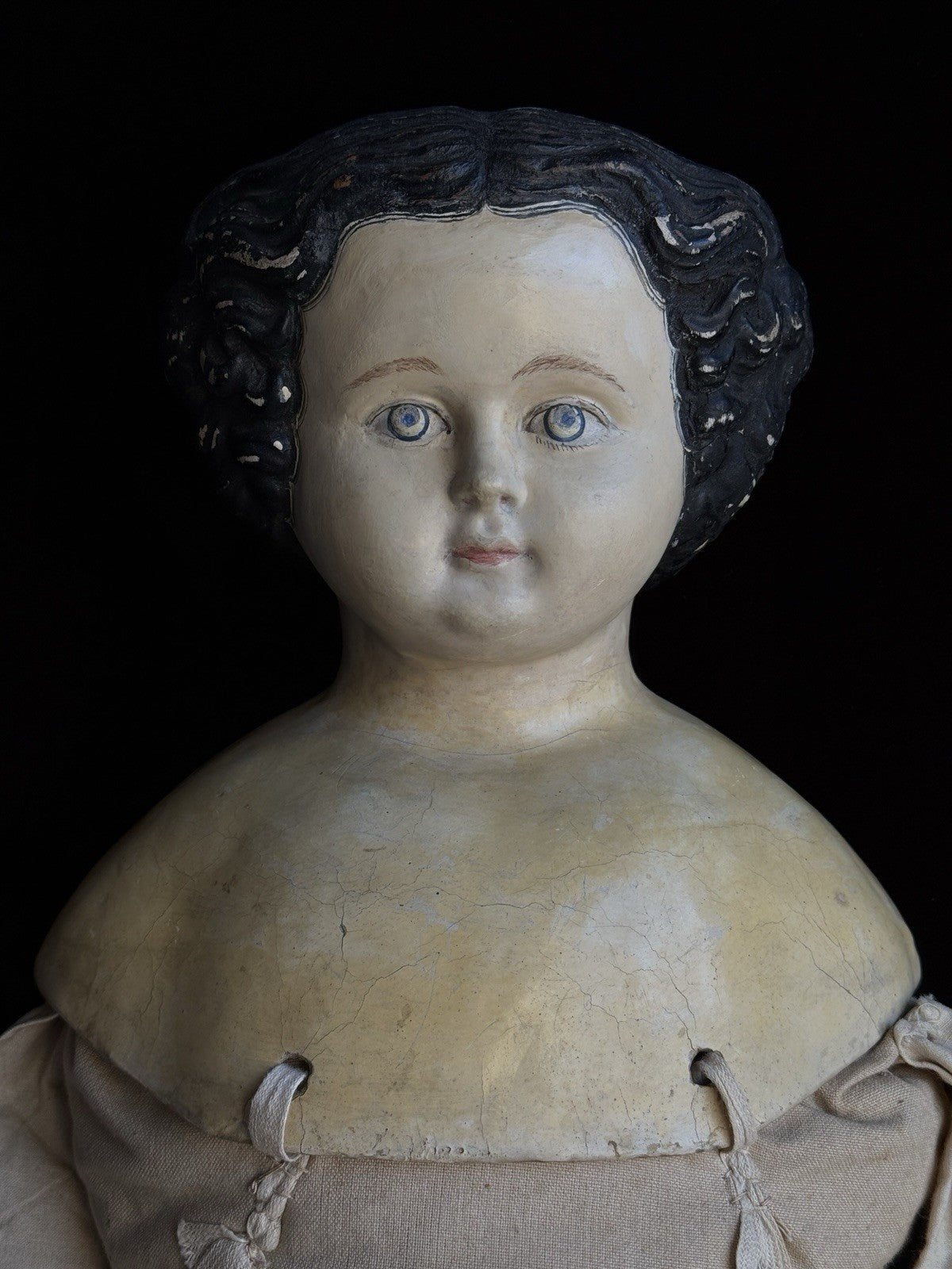 Huge 39” Antique American Greiner Papier Mache Doll