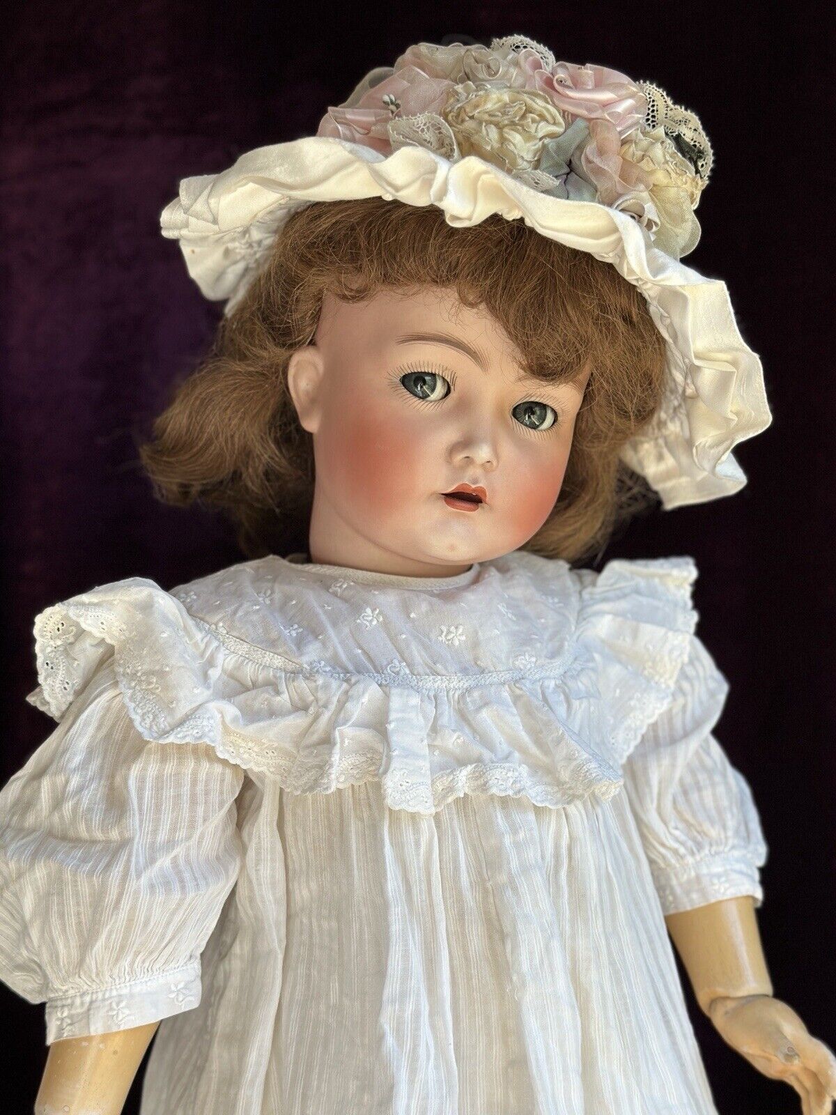 Antique German 29” Halbig Reinhardt 117 n Mein Liebling Flirty Eyes Bisque Doll