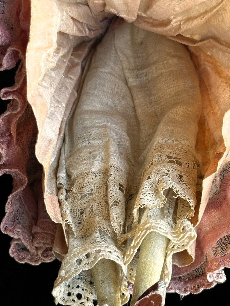 Antique German 13” Papier Mache Milliner’s Model Doll with Bun