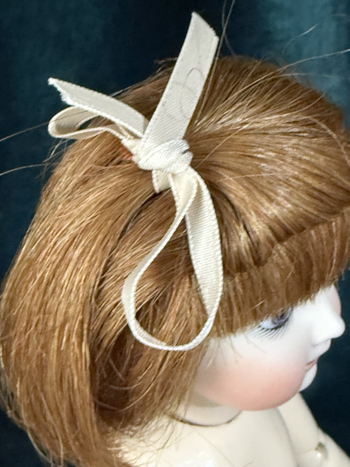 Porcelain/Composition 11” Reproduction of Antique French Bleuette Doll