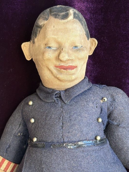 Unidentified 15” Vintage Dean’s Rag Book (?) Cloth Policeman Doll