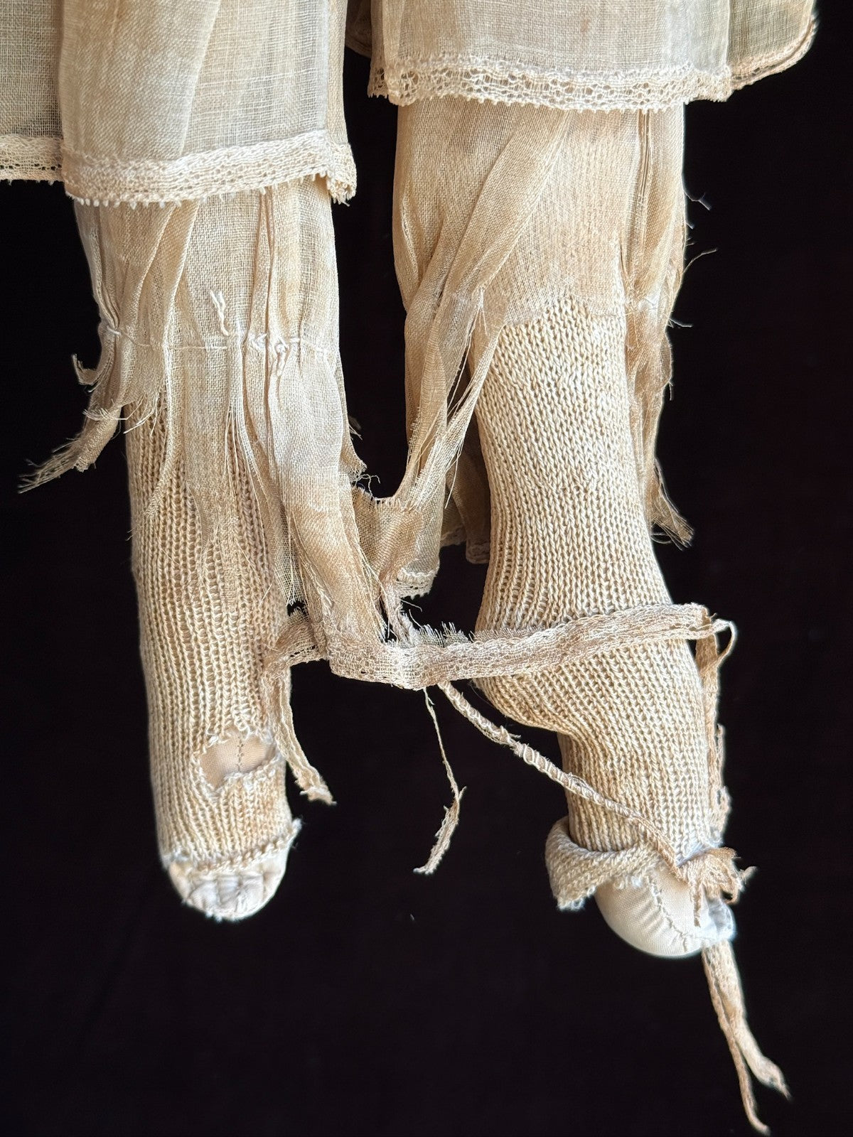 Vintage Italian 24.5” Lenci Artdeco French Boudoir Felt Cloth Character Doll