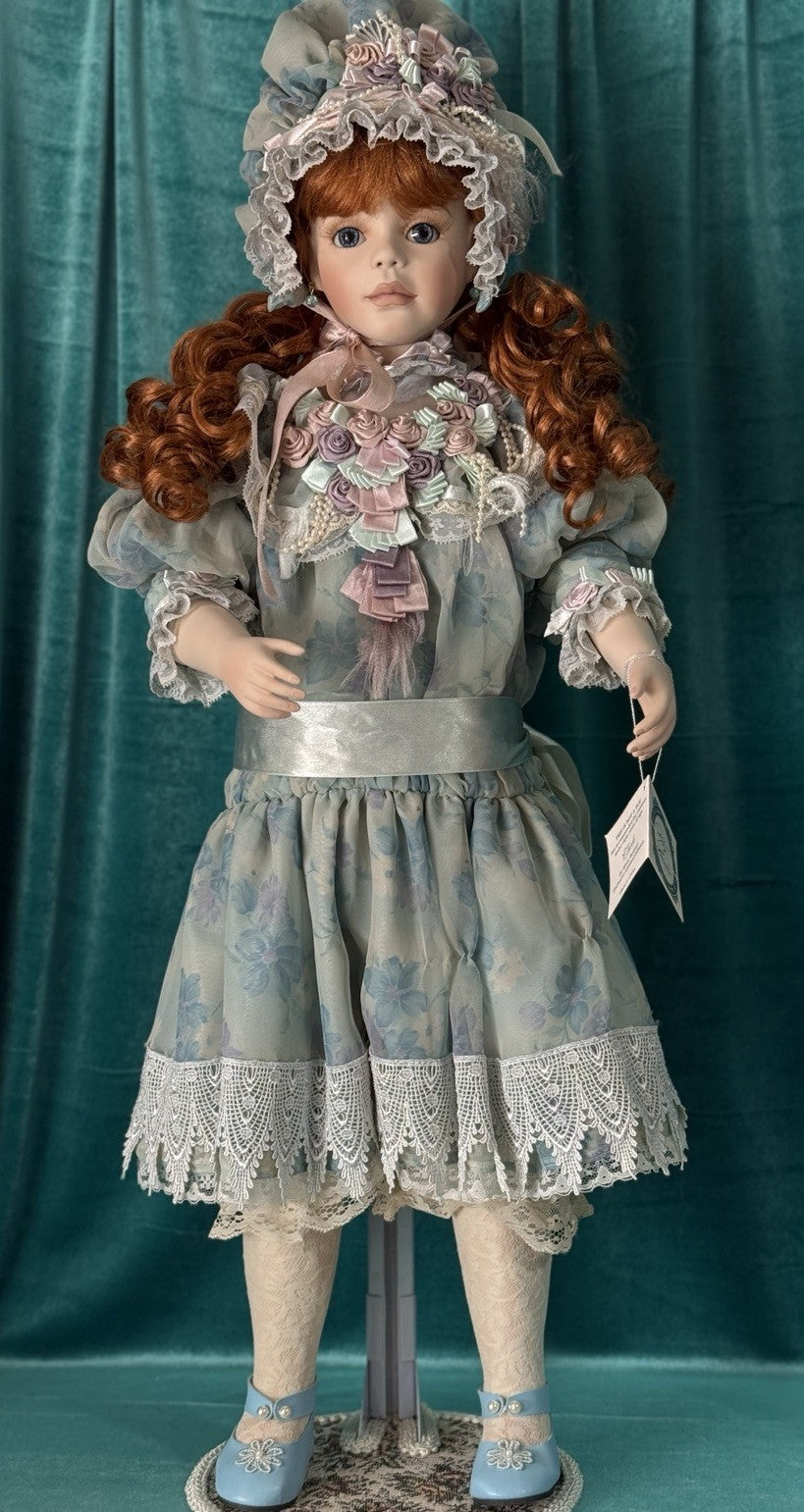 Large Mary Benner 29” Porcelain Doll Chole LE 750 With Tag/Stand