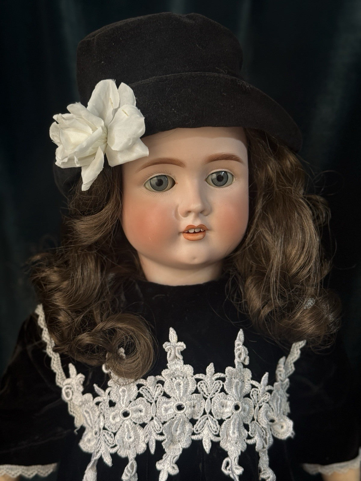 Antique German Kley Hahn Walkure 30” Doll Bisque Head Composition Body