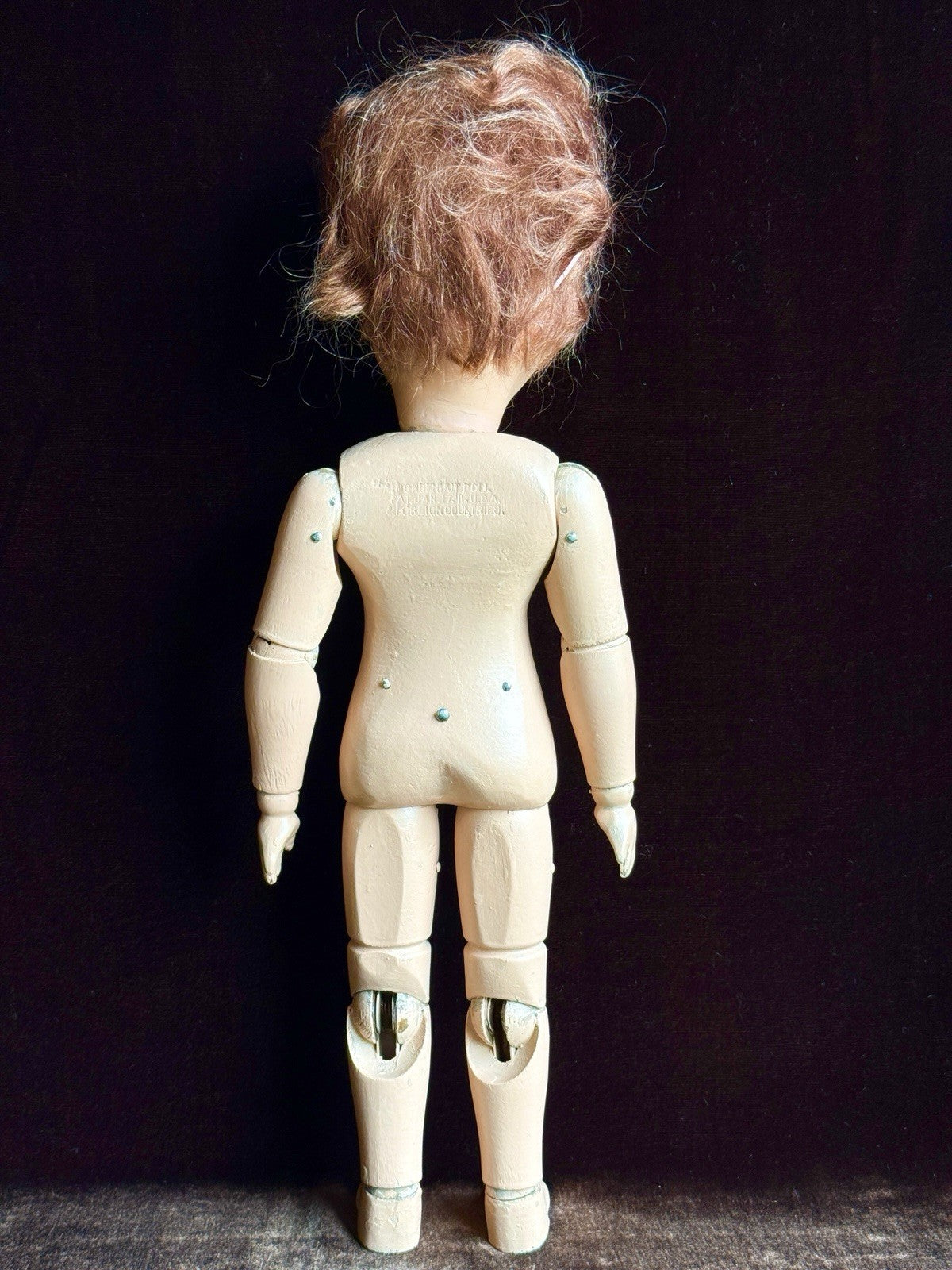 Antique American 15” Schoenhut Wooden Jointed Miss Dolly Doll
