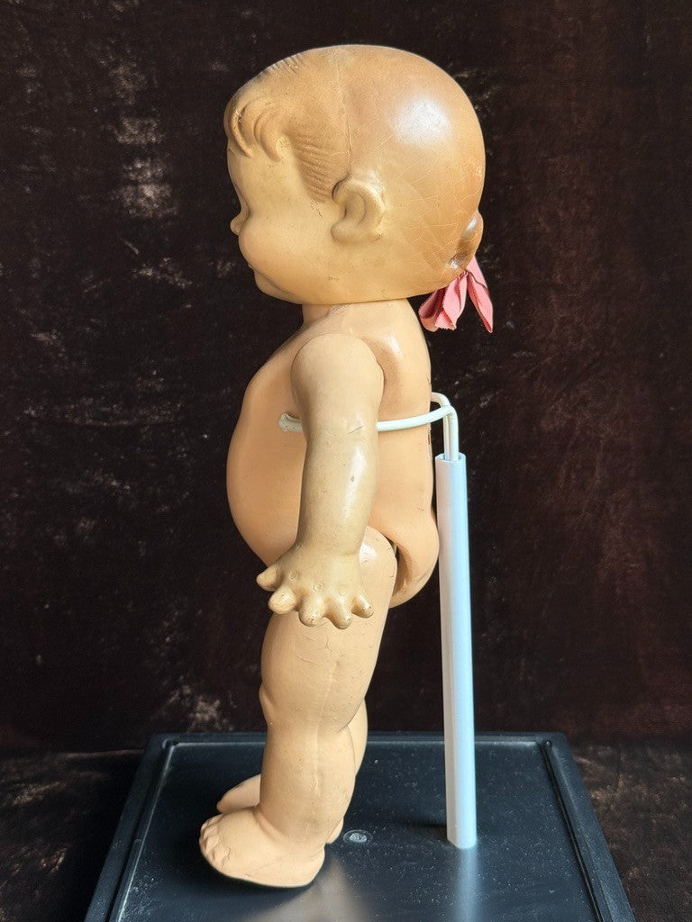 Vintage American Composition Cameo 12" Rose O'Neill Giggles Kewpie Girl Doll