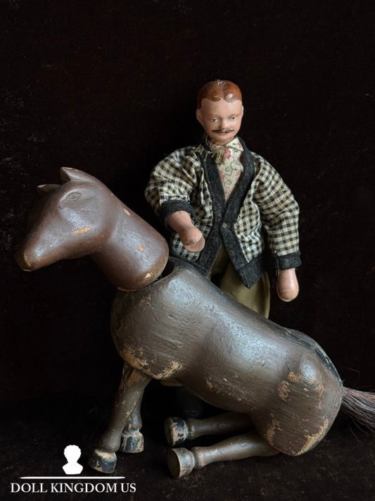 Antique American Schoenhut Humpty Dumpty Wooden Jointed Horse
