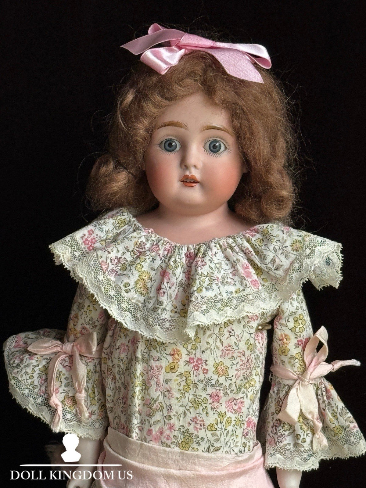 Antique German 17.5” Early Kestner 166 Bisque Shoulder Head Doll