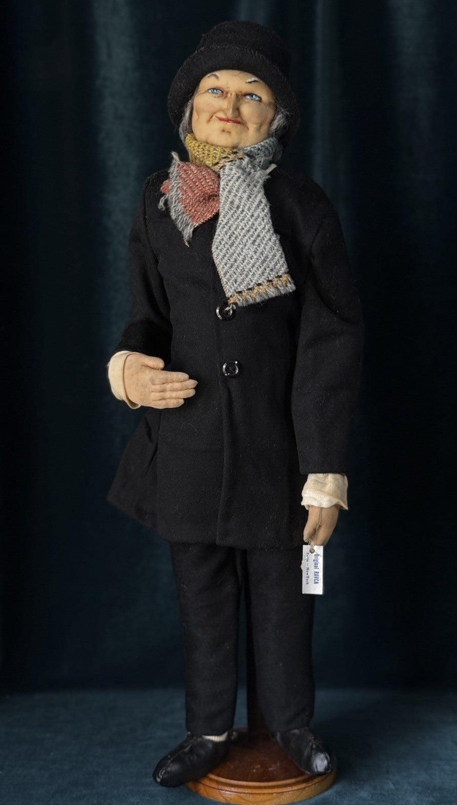 Rare Charles Dickens’ Character Scrooge 20” Stockinette Doll by Bernard Ravca