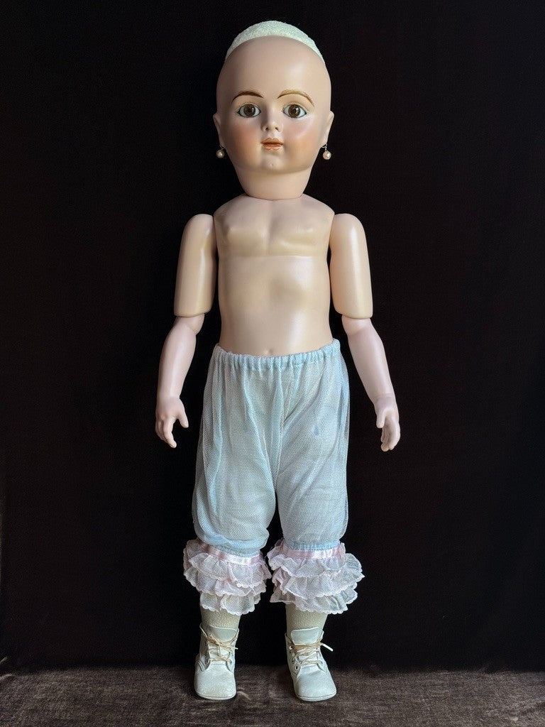 Large Porcelain Compo 30” Repro of Antique French Bru Jne R Doll