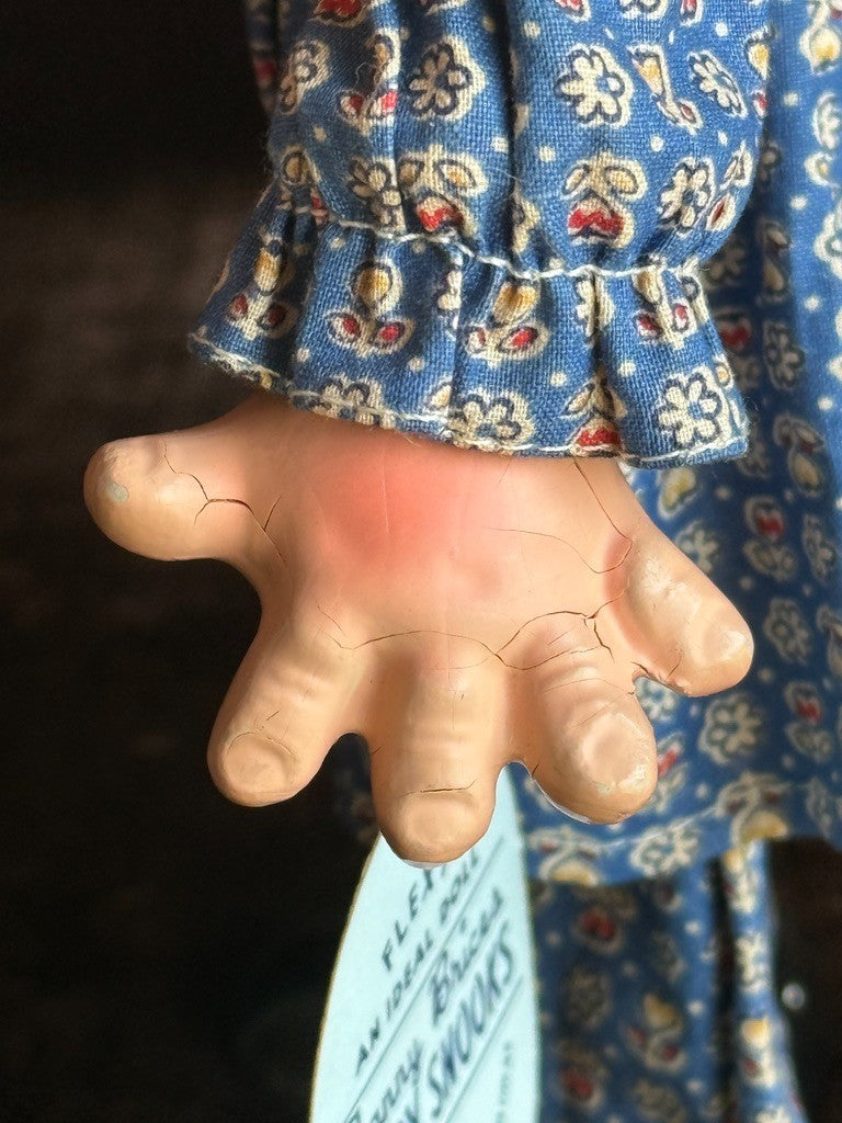 Vintage American Ideal 12.5" Baby Snooks Flexy Doll Fanny Brice Doll with Tag