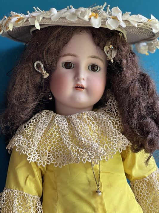Antique German 28” Simon Halbig Kammer Reinhardt 76 Bisque Head Doll