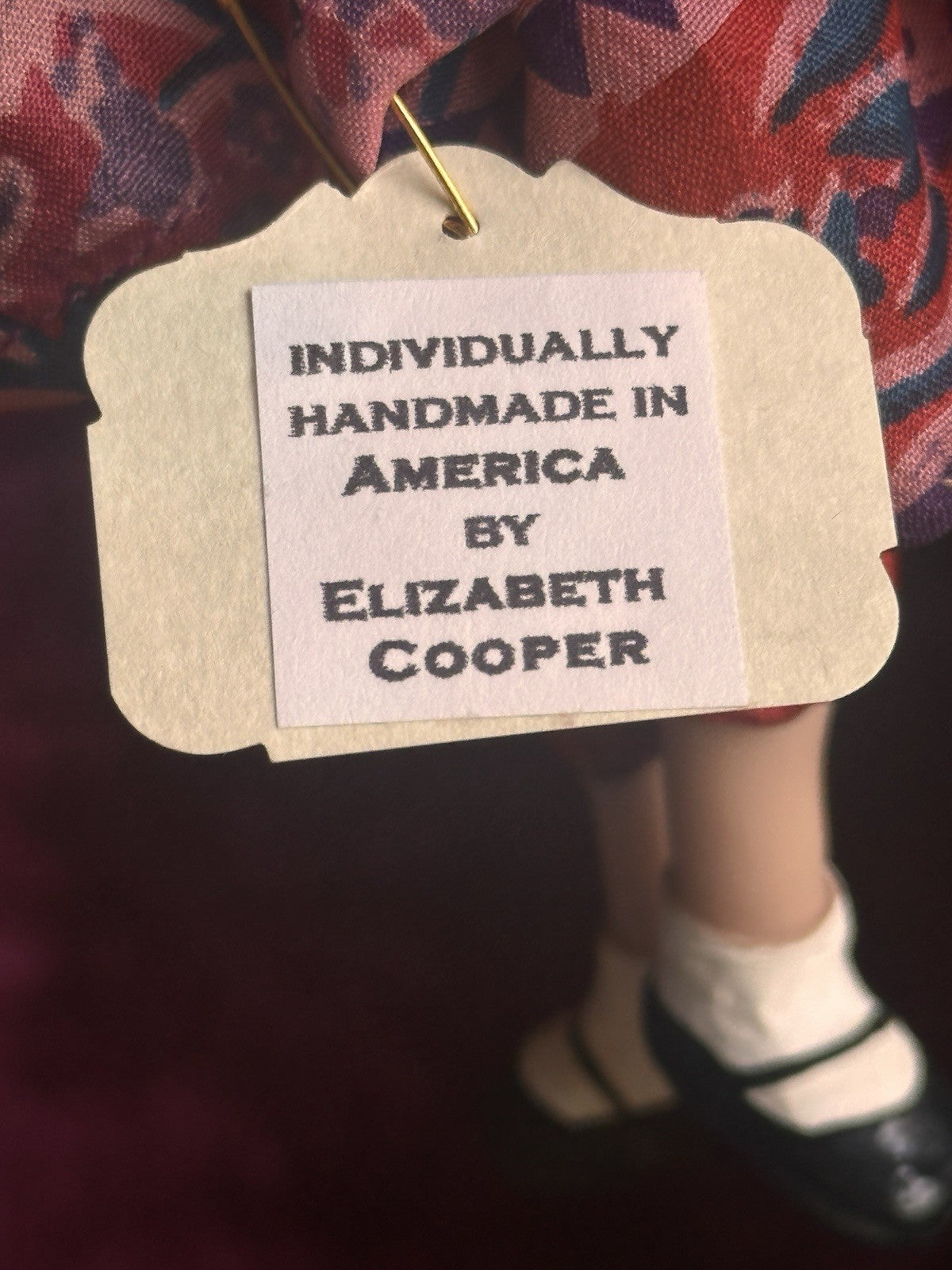 OOAK Miniature Handmade Elizabeth Cooper 6” Polymer Clay Cloth Girl Doll