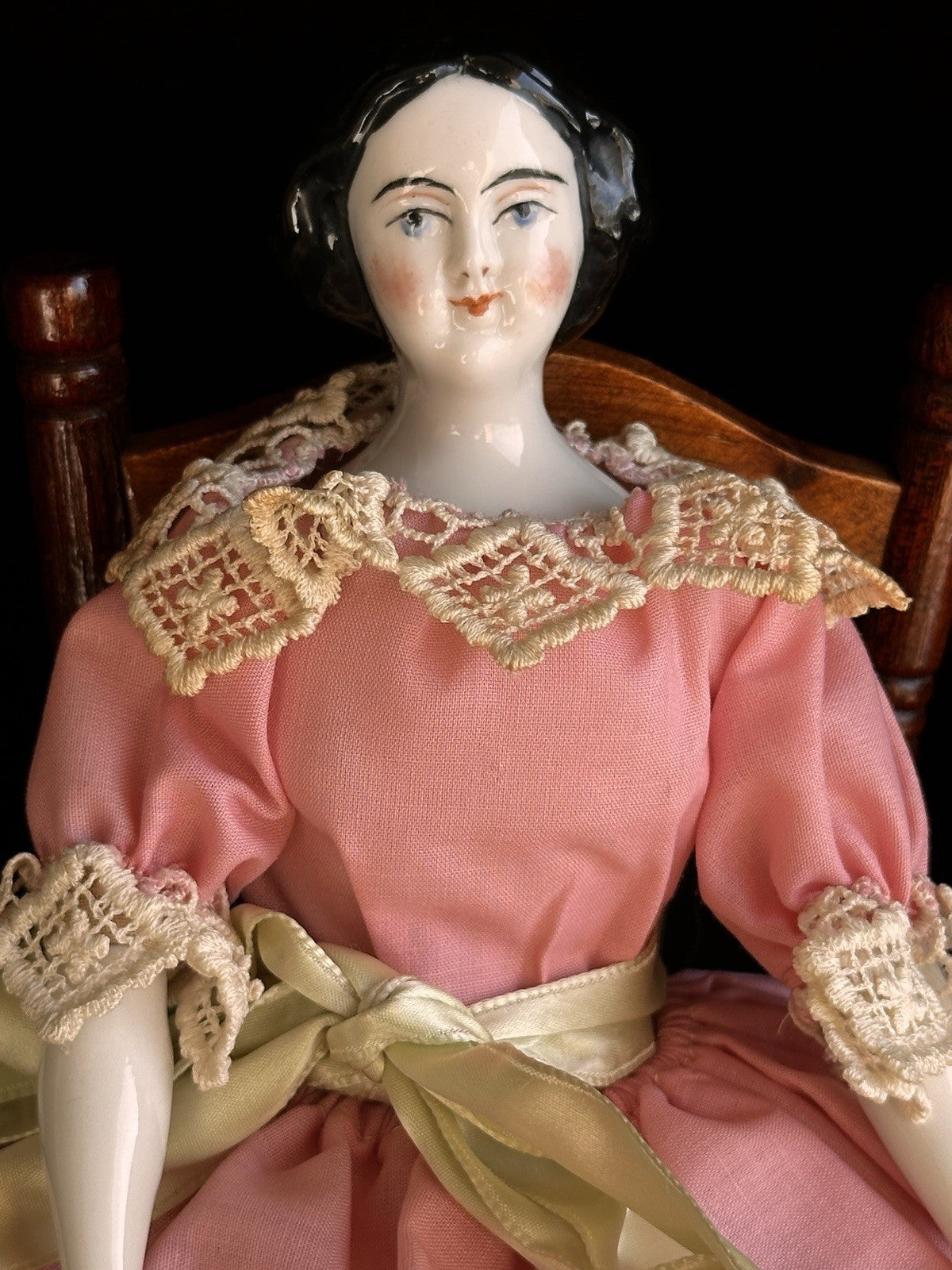 Vintage 13” Reproduction of Antique German Lydia China Head Doll
