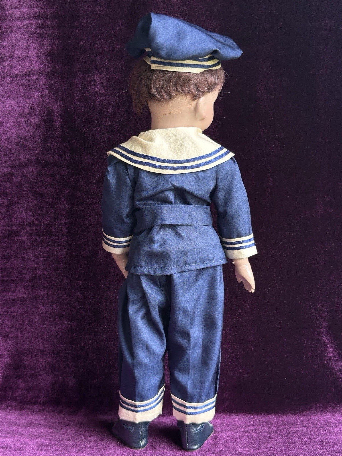 Antique American Schoenhut 16" Wooden Jointed Boy Doll