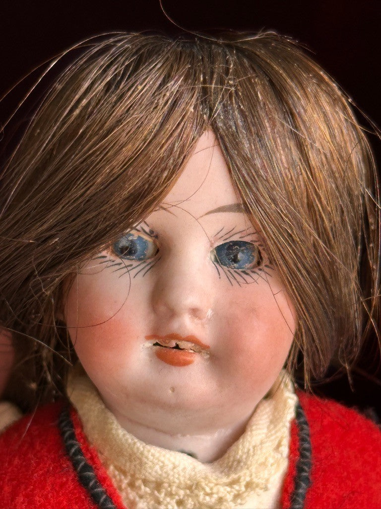 Antique German 8” Gebrüder Kuhnlenz 44-10 Bisque Head Doll