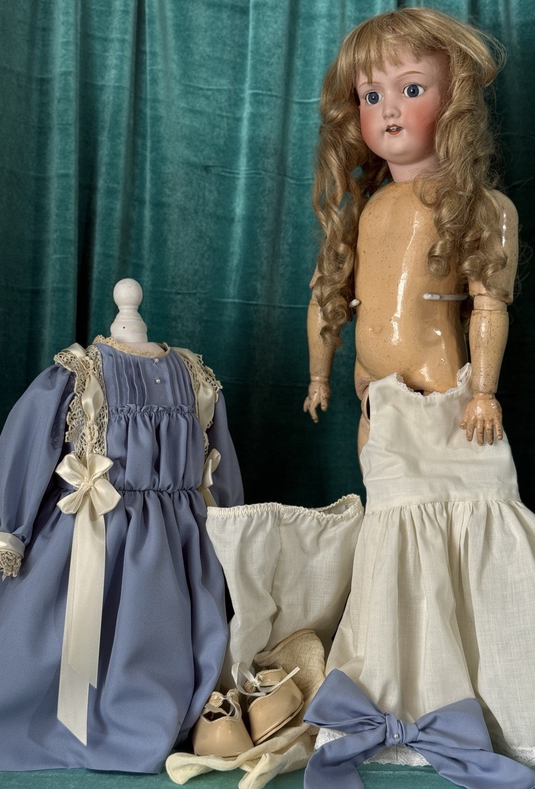 Antique Japan Bisque Head Morimura Brothers 25” Girl Doll
