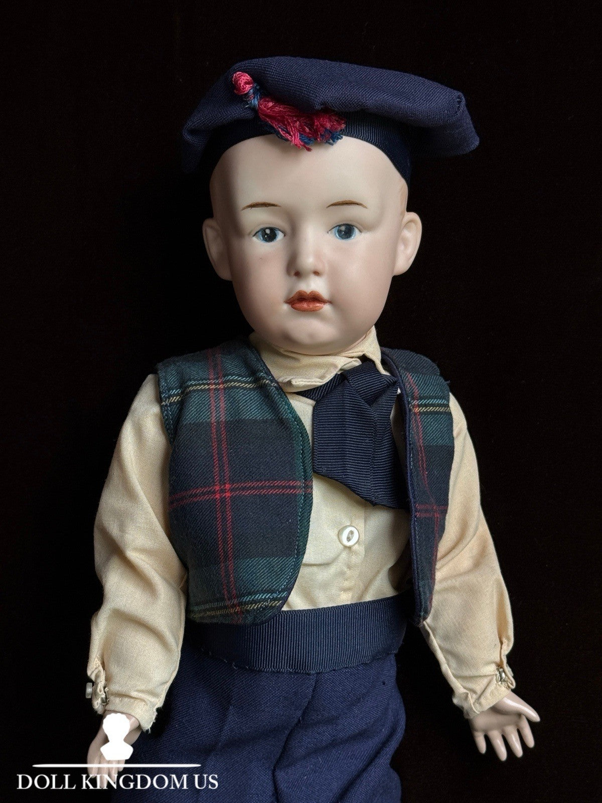 Porcelain/Composition 18” Repro of Antique Gebruder Heubach Character Boy Doll