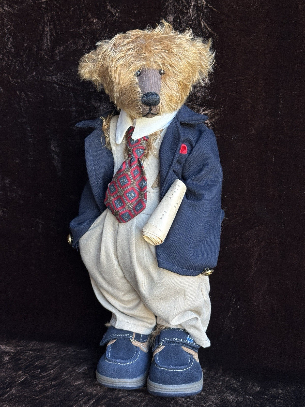 OOAK (?) Artist 16.5” Mohair PCA Character Teddy Bear