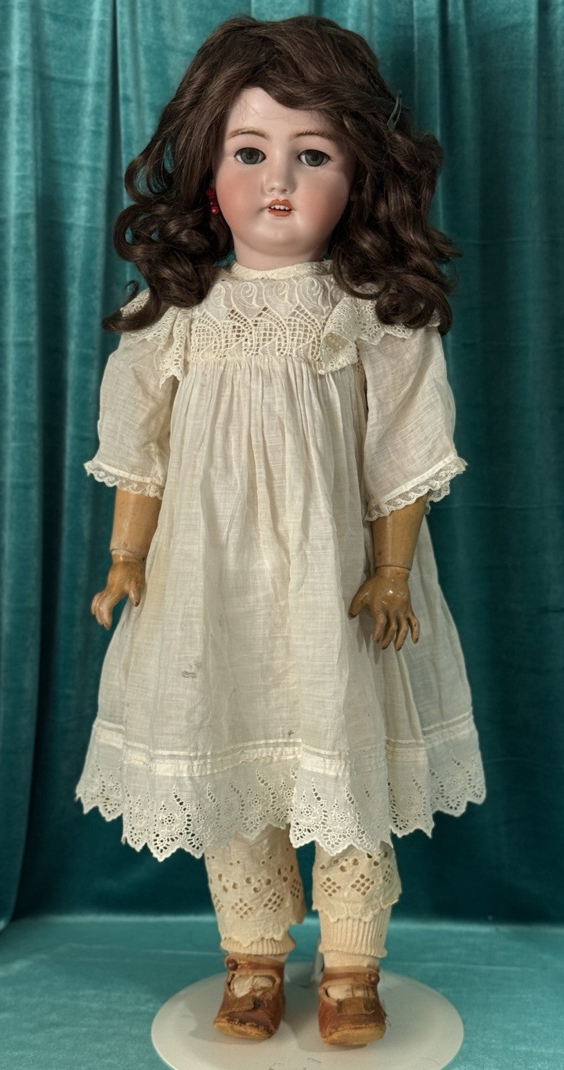 Antique German C.M. Bergmann and Simon Halbig Bisque Head 28” Doll