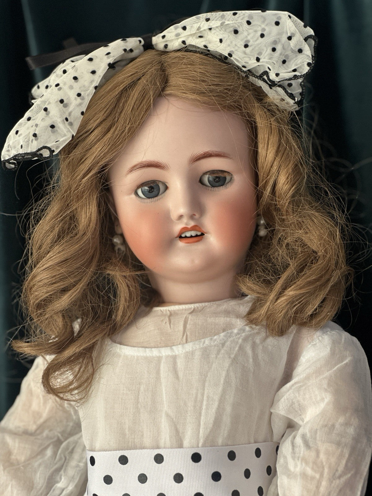 Antique German C.M. Bergmann and Simon Halbig Bisque Head 29” Doll