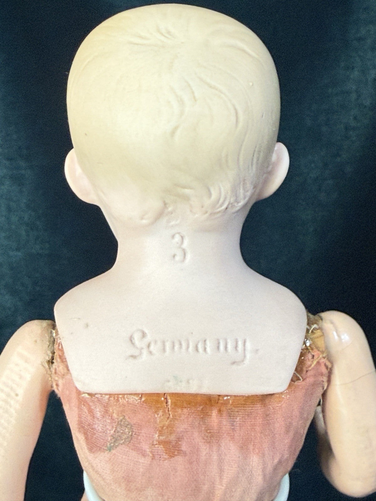 Antique German Gebruder Heubach Bisque Head Composition Body Boy 12” Doll