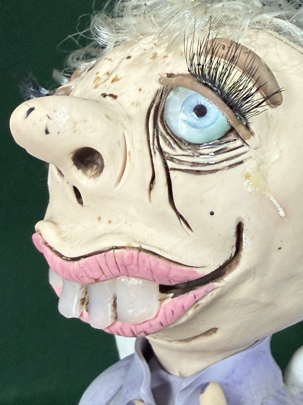 OOAK Artist 10” Mixed Media Clay Doll “Molly Goblin” by RosannasArtClay
