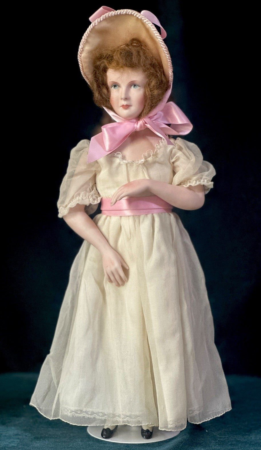 Vintage 1984 Linda Cheek Porcelain Pinkie 14” Doll Original Outfit