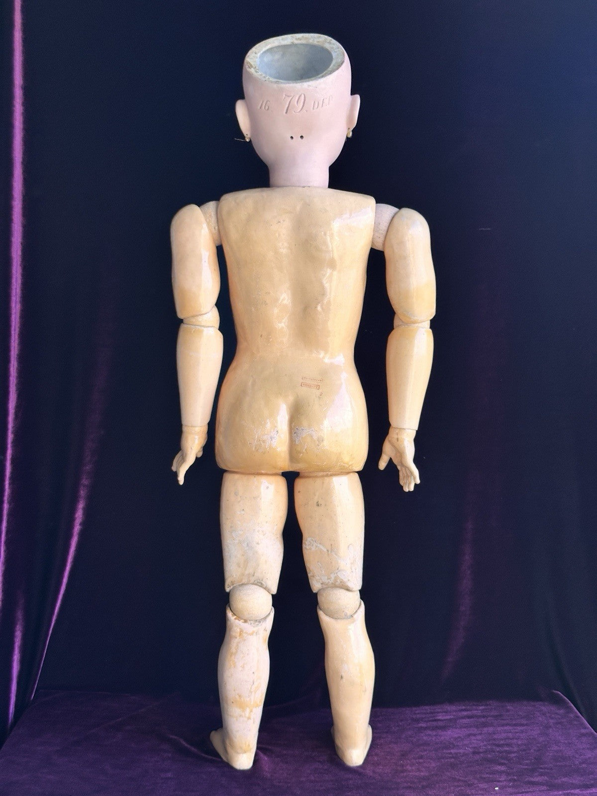 Large Antique German 31” Early Heinrich Handwerck 79 Bisque Head Doll