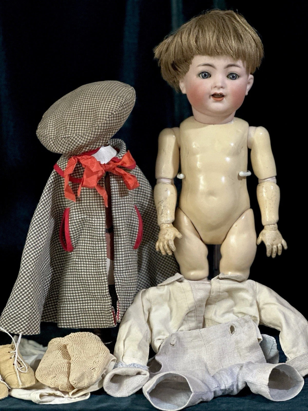 Antique German Kammer & Reinhardt Simon Halbig 16” Toddler Doll Bisque Head