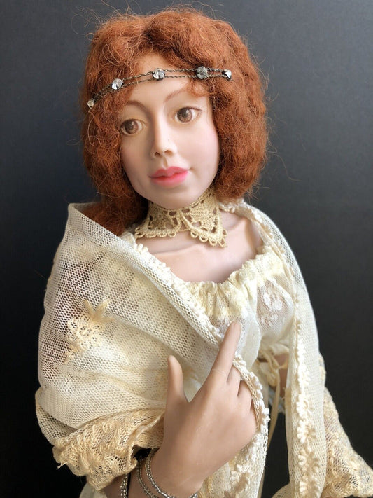 OOAK Hand Sculpted Polymer Clay Doll Emma by Monika, Monica Mechling