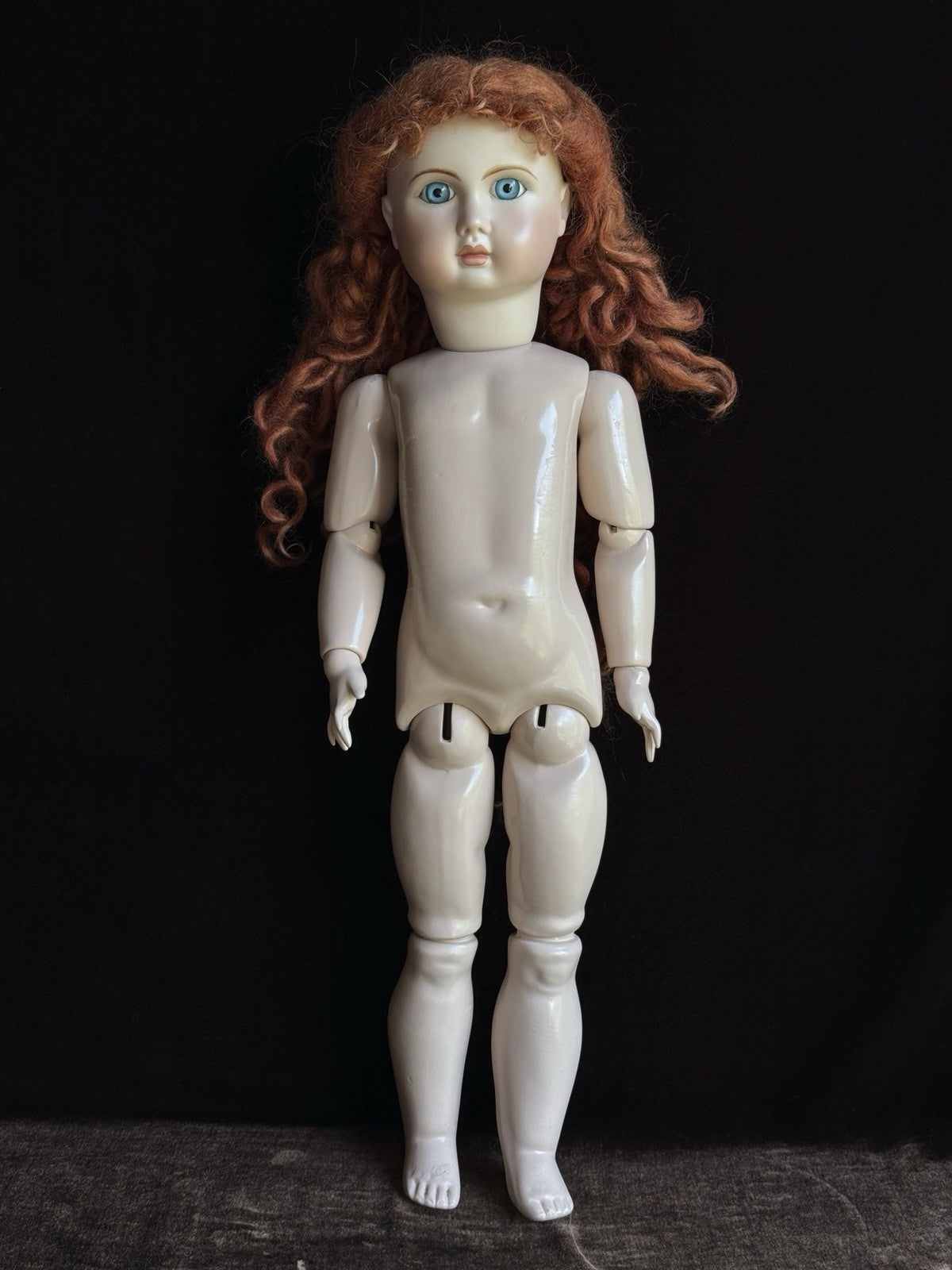 Porcelain Comp 23” Reproduction of Antique French Steiner Figure A Bebe Doll