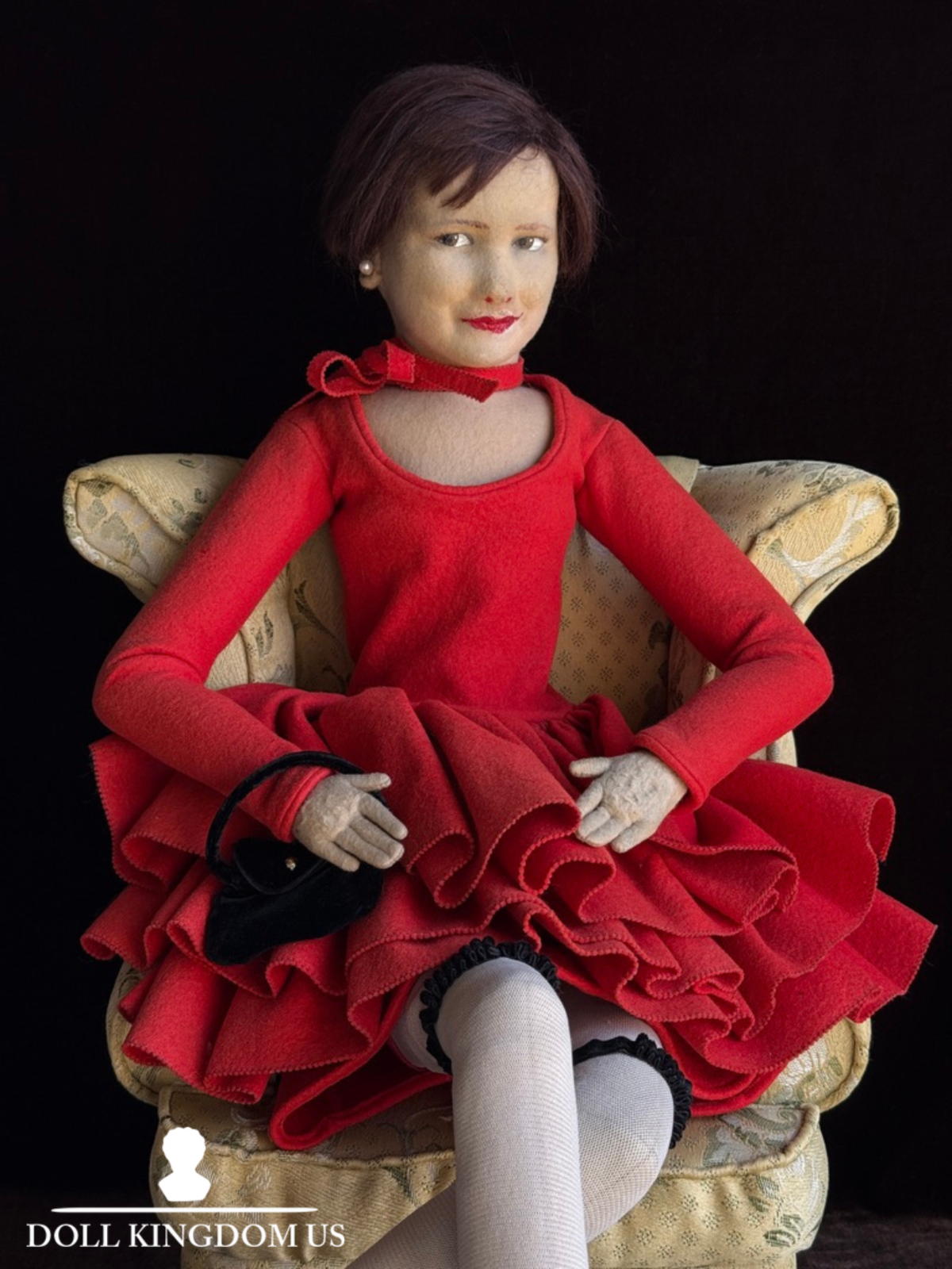 Vintage Italian 30" Lenci Mimy Marlene Dietrich 533 Series Felt Character Doll