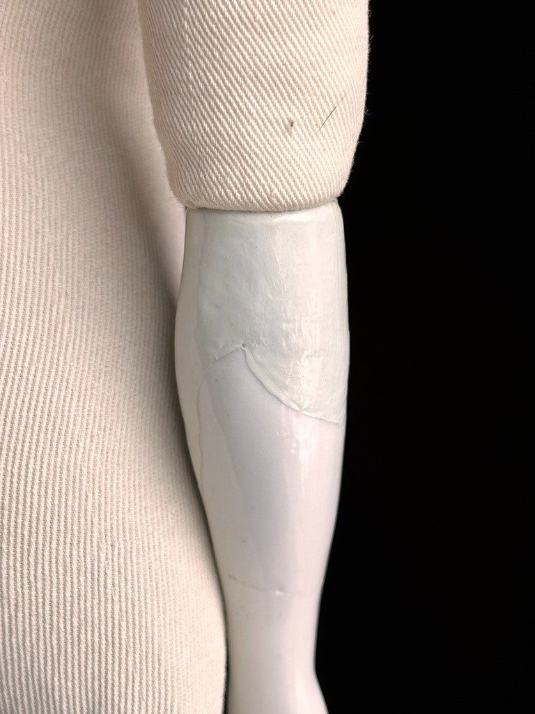 Large Antique German 27” Flat Top Highbrow China Shoulder Head Doll