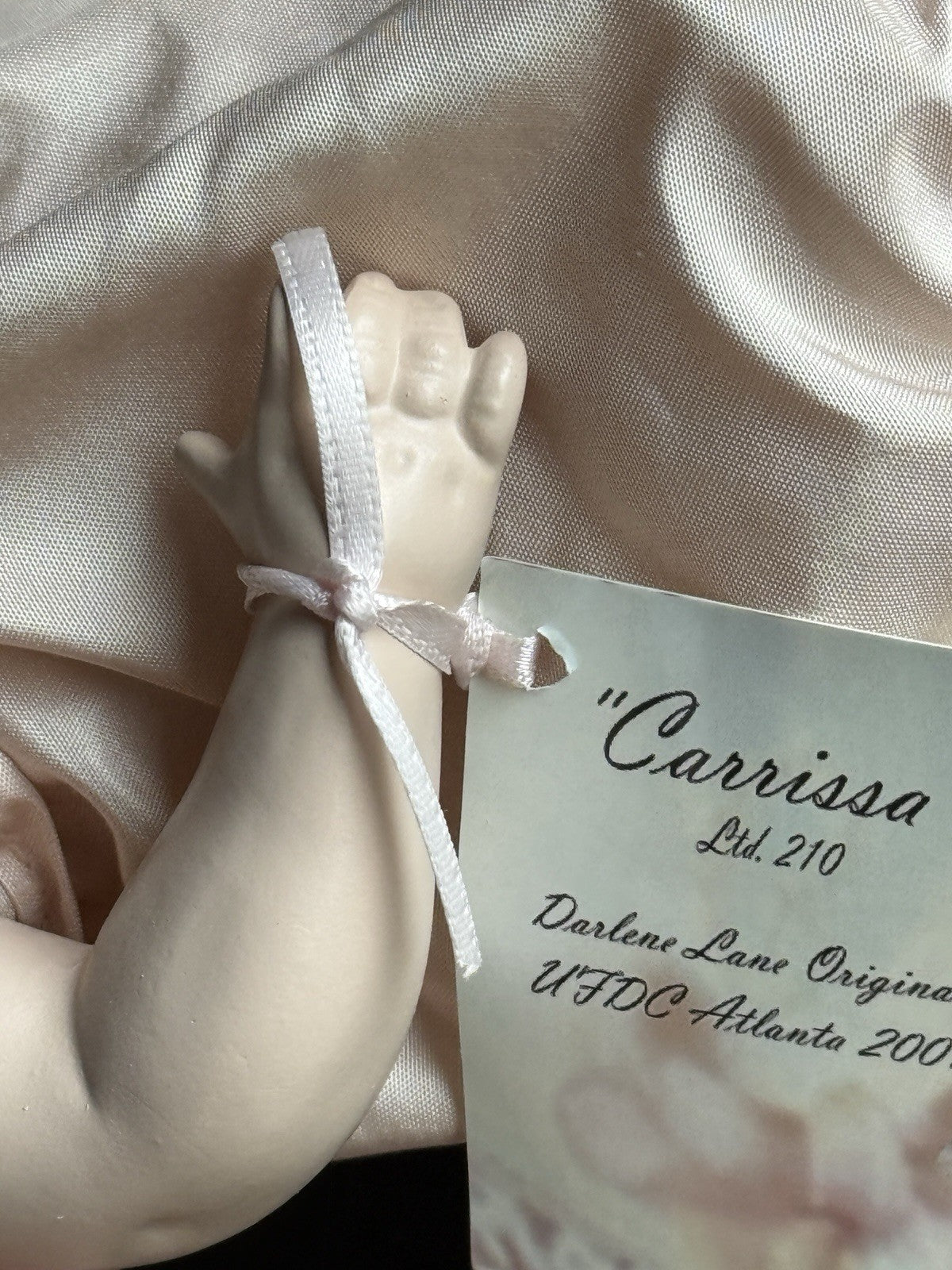 Collectible UFDC Artist Darlene Lane Porcelain/Composition 10.5” Carrissa Doll