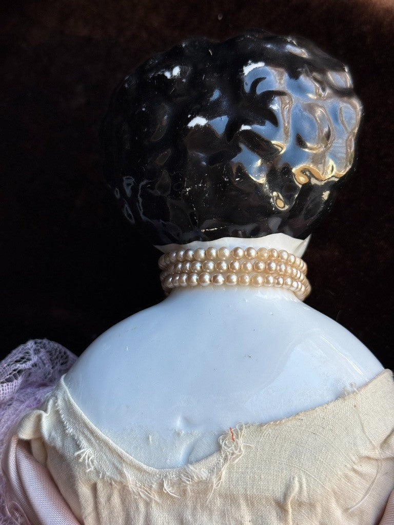 Antique German 22" Bawo & Dotter Brunette China Head Doll