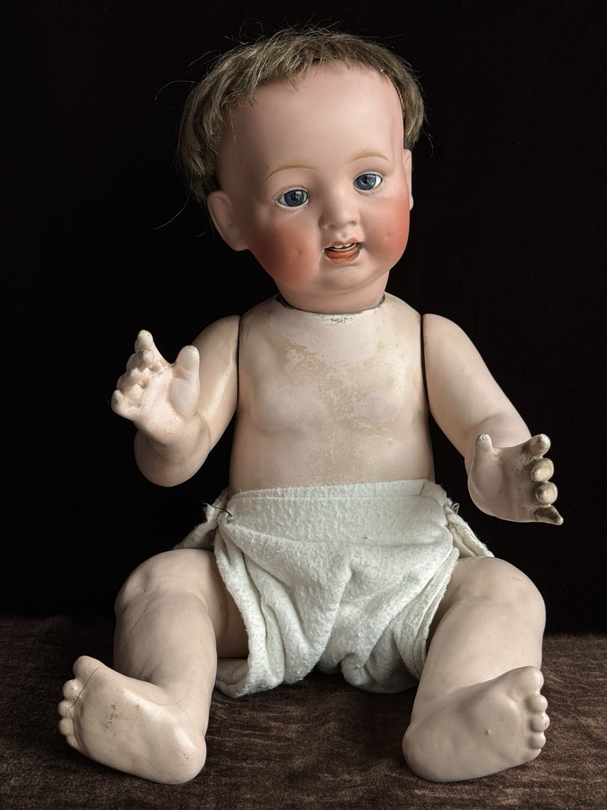 Antique Japanese 21” Morimura Brothers Bisque Head Baby Doll