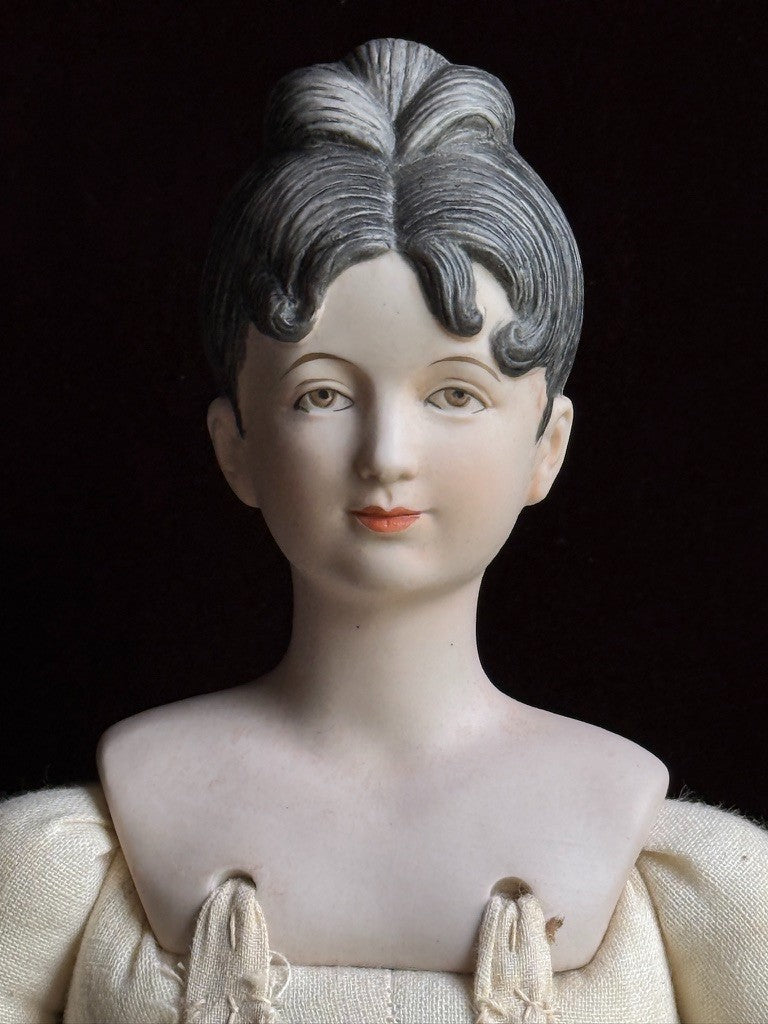 Vintage Porcelain Cloth 18.”5 Parian China Style Doll