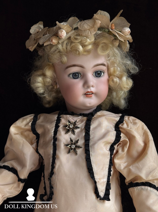 Large Antique German 30” Simon Halbig Dep 1079 Bisque Head Doll