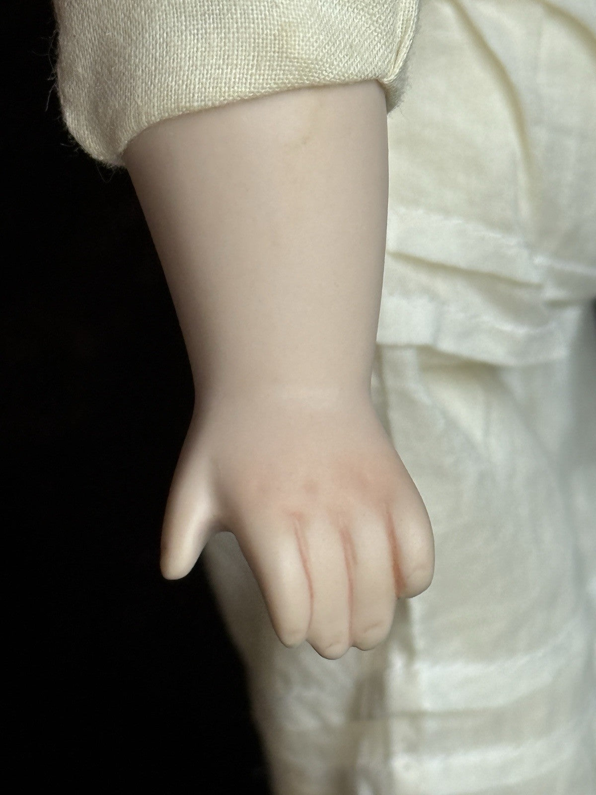 Porcelain 13.5” Repro of Antique Gebruder Heubach 7851 Character Girl Doll